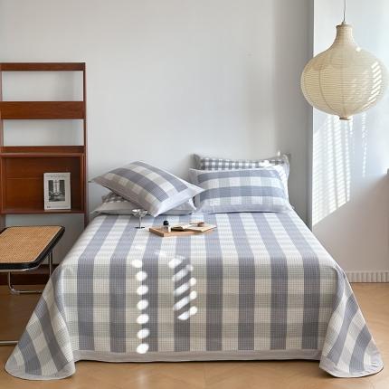 91家纺网 家纺一手货源 找家纺 （总）孑寐 2025新款日式纯棉全棉手工老粗布凉席三件套