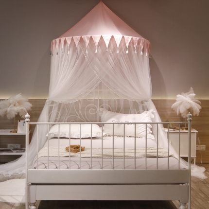 91家纺网 家纺一手货源 找家纺 (总) 乐蔻家纺 2025款蕾丝半圆吊顶蚊帐