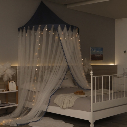 91家纺网 家纺一手货源 找家纺 (总) 乐蔻家纺 2025款蕾丝半圆吊顶蚊帐