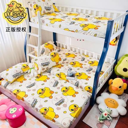 91家纺网 家纺一手货源 找家纺 （总）小虾米 2023新款上下铺小黄鸭系列全棉床笠（可定制）