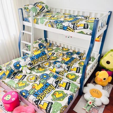 小虾米 2023新款上下铺小黄鸭系列全棉床笠（可定制） 假日鸭