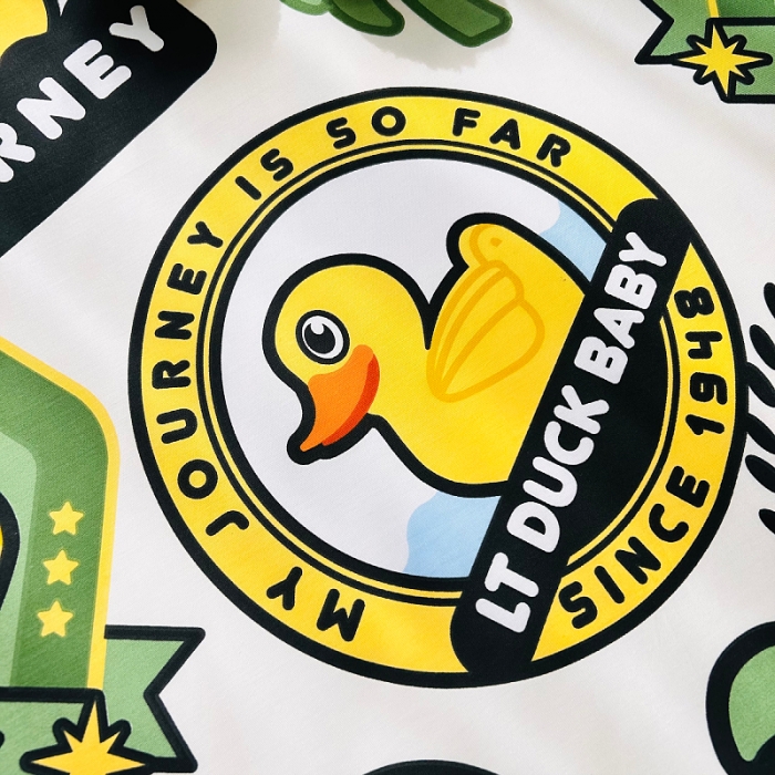 91家纺网 家纺一手货源 找家纺 小虾米 2023新款上下铺小黄鸭系列全棉床笠（可定制） 假日鸭