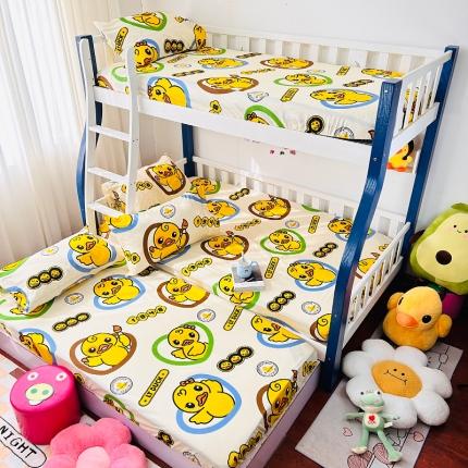 小虾米 2023新款上下铺小黄鸭系列全棉床笠（可定制） 萌鸭一族