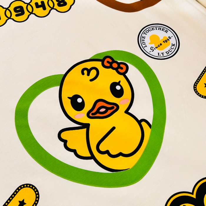 91家纺网 家纺一手货源 找家纺 小虾米 2023新款上下铺小黄鸭系列全棉床笠（可定制） 萌鸭一族