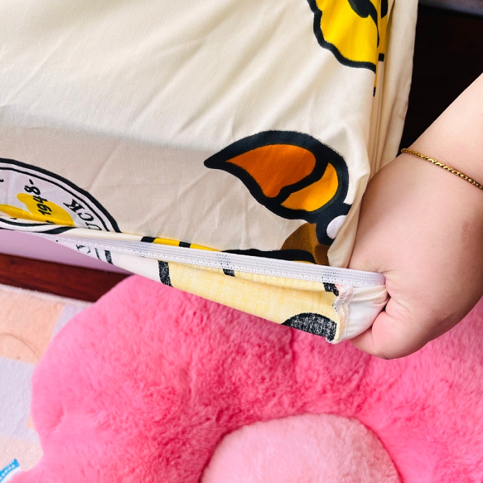 91家纺网 家纺一手货源 找家纺 小虾米 2023新款上下铺小黄鸭系列全棉床笠（可定制） 萌鸭一族