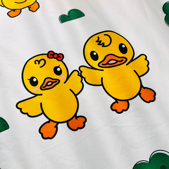 91家纺网 家纺一手货源 找家纺 小虾米 2023新款上下铺小黄鸭系列全棉床笠（可定制） 森林奇遇