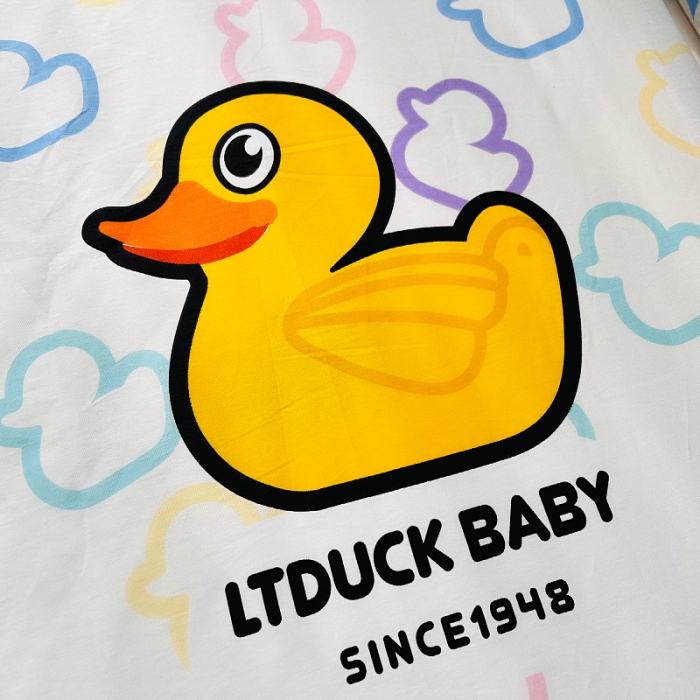 91家纺网 家纺一手货源 找家纺 小虾米 2023新款上下铺小黄鸭系列全棉床笠（可定制） 五彩缤纷