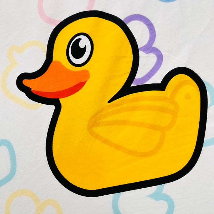 91家纺网 家纺一手货源 找家纺 小虾米 2023新款上下铺小黄鸭系列全棉床笠（可定制） 五彩缤纷