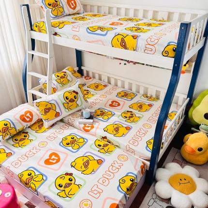 小虾米 2023新款上下铺小黄鸭系列全棉床笠（可定制） 鸭鸭公主