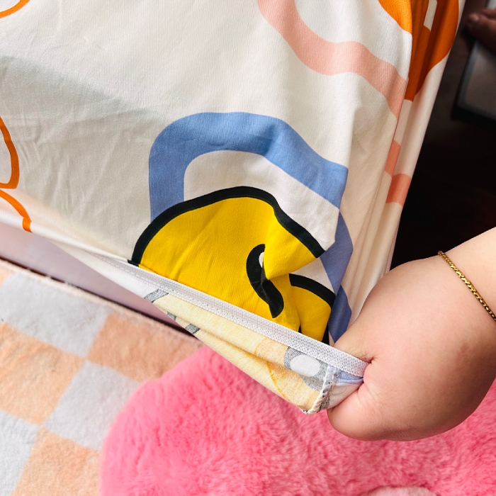 91家纺网 家纺一手货源 找家纺 小虾米 2023新款上下铺小黄鸭系列全棉床笠（可定制） 鸭鸭公主