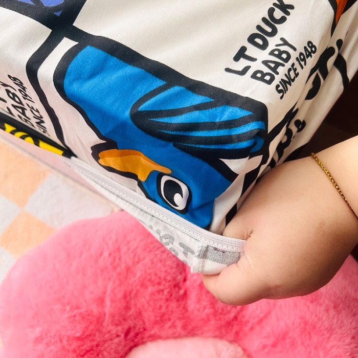 91家纺网 家纺一手货源 找家纺 小虾米 2023新款上下铺小黄鸭系列全棉床笠（可定制） 摇滚鸭