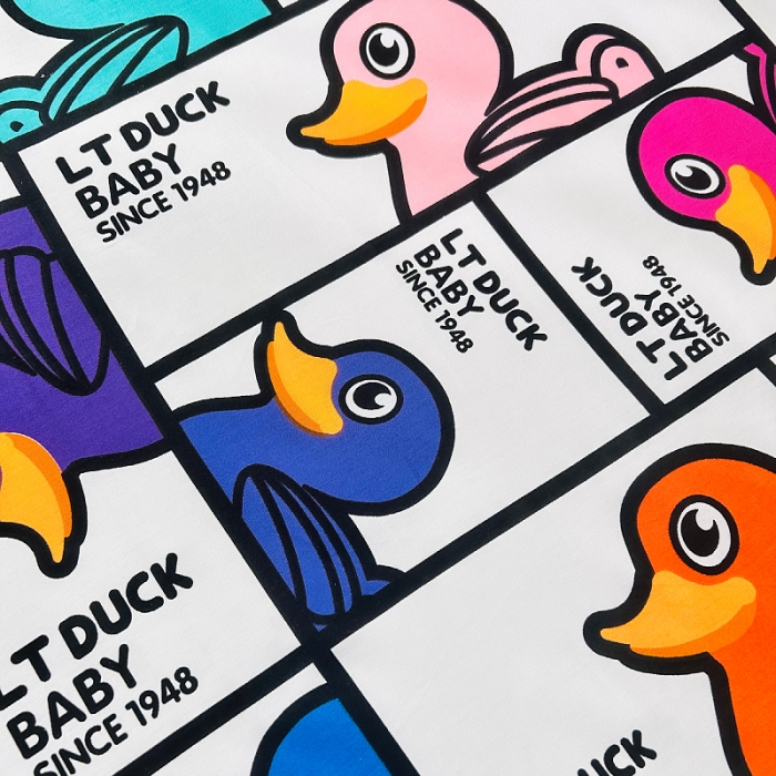 91家纺网 家纺一手货源 找家纺 小虾米 2023新款上下铺小黄鸭系列全棉床笠（可定制） 摇滚鸭