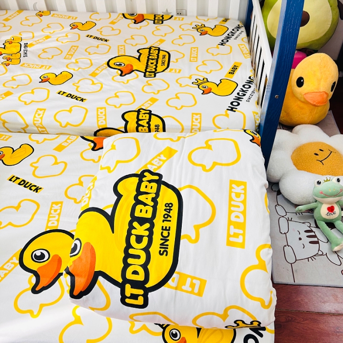 91家纺网 家纺一手货源 找家纺 （总）小虾米 2023新款上下铺小黄鸭系列全棉被套