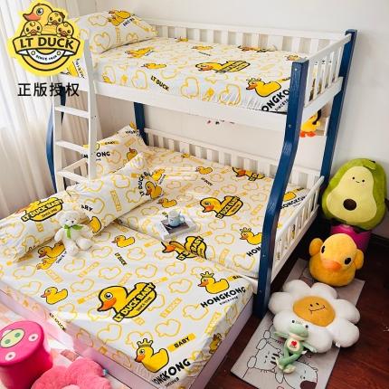 91家纺网 家纺一手货源 找家纺 小虾米 2023新款上下铺小黄鸭系列全棉被套 航帆启航