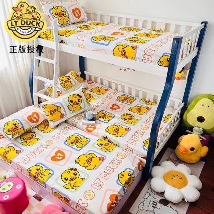 91家纺网 家纺一手货源 找家纺 小虾米 2023新款上下铺小黄鸭系列全棉被套 鸭鸭公主