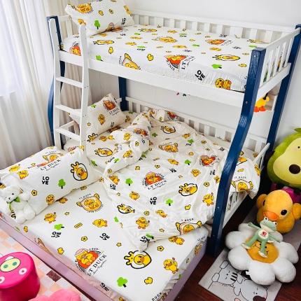 小虾米 2023新款上下铺小黄鸭系列全棉被套 皇冠假日