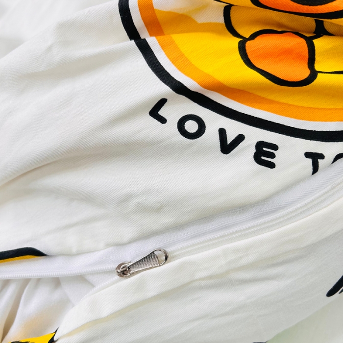 91家纺网 家纺一手货源 找家纺 小虾米 2023新款上下铺小黄鸭系列全棉被套 皇冠假日