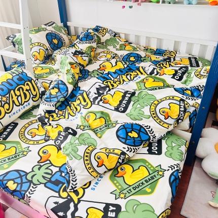 小虾米 2023新款上下铺小黄鸭系列全棉被套 假日鸭