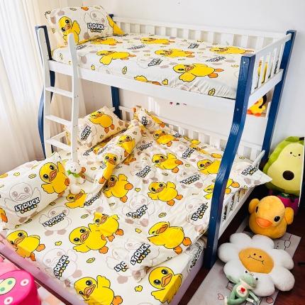 小虾米 2023新款上下铺小黄鸭系列全棉被套 心想事成鸭