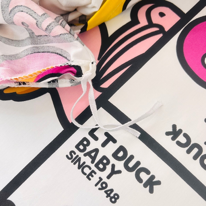 91家纺网 家纺一手货源 找家纺 小虾米 2023新款上下铺小黄鸭系列全棉被套 摇滚鸭