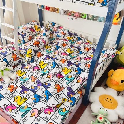 小虾米 2023新款上下铺小黄鸭系列全棉被套 摇滚鸭