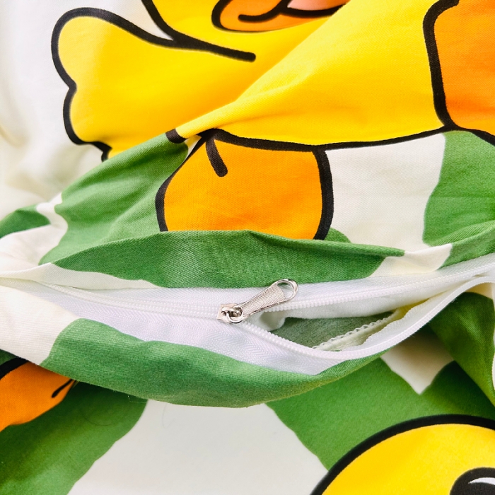 91家纺网 家纺一手货源 找家纺 小虾米 2023新款上下铺小黄鸭系列全棉被套 字母鸭