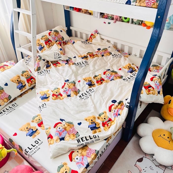 91家纺网 家纺一手货源 找家纺 小虾米 2023新款卡通系列全棉被套 邦迪仔