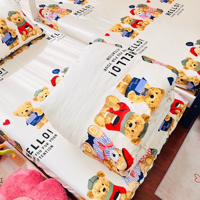 91家纺网 家纺一手货源 找家纺 小虾米 2023新款卡通系列全棉被套 邦迪仔