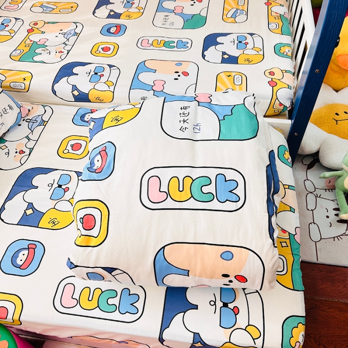 91家纺网 家纺一手货源 找家纺 小虾米 2023新款卡通系列全棉被套 莱克星球