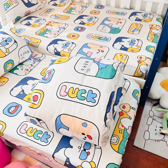 91家纺网 家纺一手货源 找家纺 小虾米 2023新款卡通系列全棉被套 莱克星球