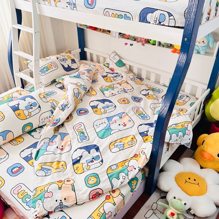 91家纺网 家纺一手货源 找家纺 小虾米 2023新款卡通系列全棉被套 莱克星球