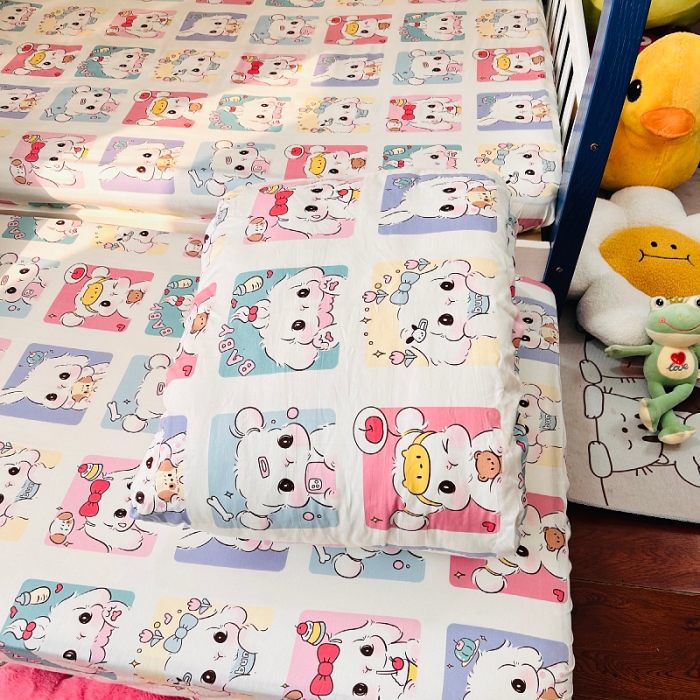 91家纺网 家纺一手货源 找家纺 小虾米 2023新款卡通系列全棉被套 连连看