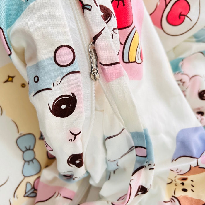 91家纺网 家纺一手货源 找家纺 小虾米 2023新款卡通系列全棉被套 连连看