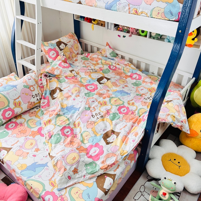 91家纺网 家纺一手货源 找家纺 小虾米 2023新款卡通系列全棉被套 萝卜女孩