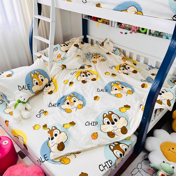 91家纺网 家纺一手货源 找家纺 小虾米 2023新款卡通系列全棉被套 奇奇和蒂蒂