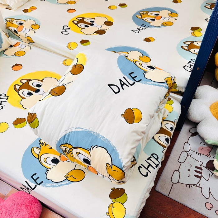 91家纺网 家纺一手货源 找家纺 小虾米 2023新款卡通系列全棉被套 奇奇和蒂蒂