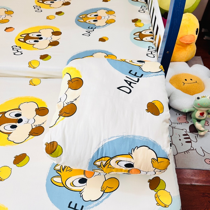 91家纺网 家纺一手货源 找家纺 小虾米 2023新款卡通系列全棉被套 奇奇和蒂蒂