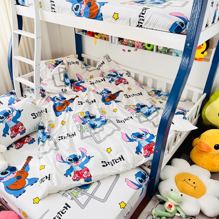 91家纺网 家纺一手货源 找家纺 小虾米 2023新款卡通系列全棉被套 摇滚史迪仔