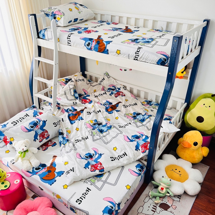 91家纺网 家纺一手货源 找家纺 小虾米 2023新款卡通系列全棉被套 摇滚史迪仔