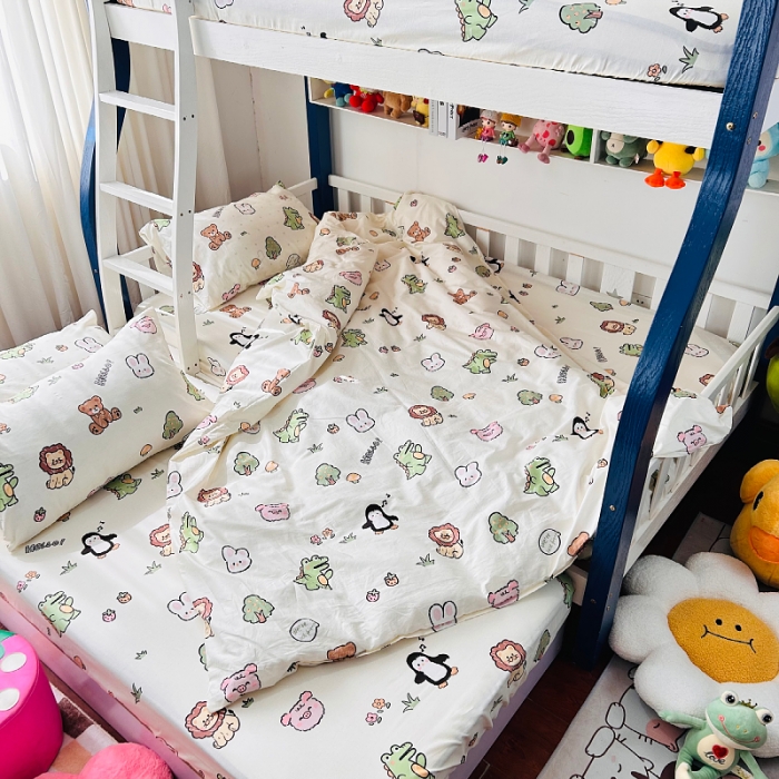 91家纺网 家纺一手货源 找家纺 小虾米 2023新款卡通系列全棉被套 野餐派对