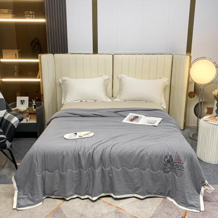 91家纺网 家纺一手货源 找家纺 爱宝 2025新款泡泡纱夏被 泡泡纱-灰色