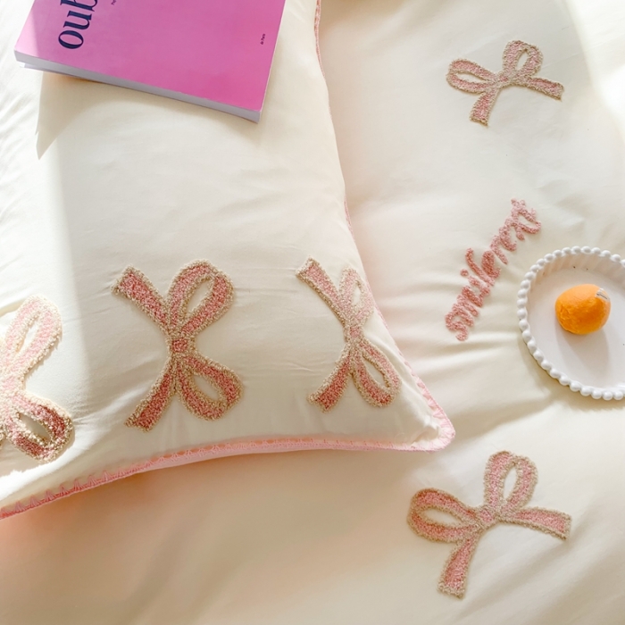 91家纺网 家纺一手货源 找家纺 （总）蜜柚 2024新款全棉三角针毛巾绣四件套