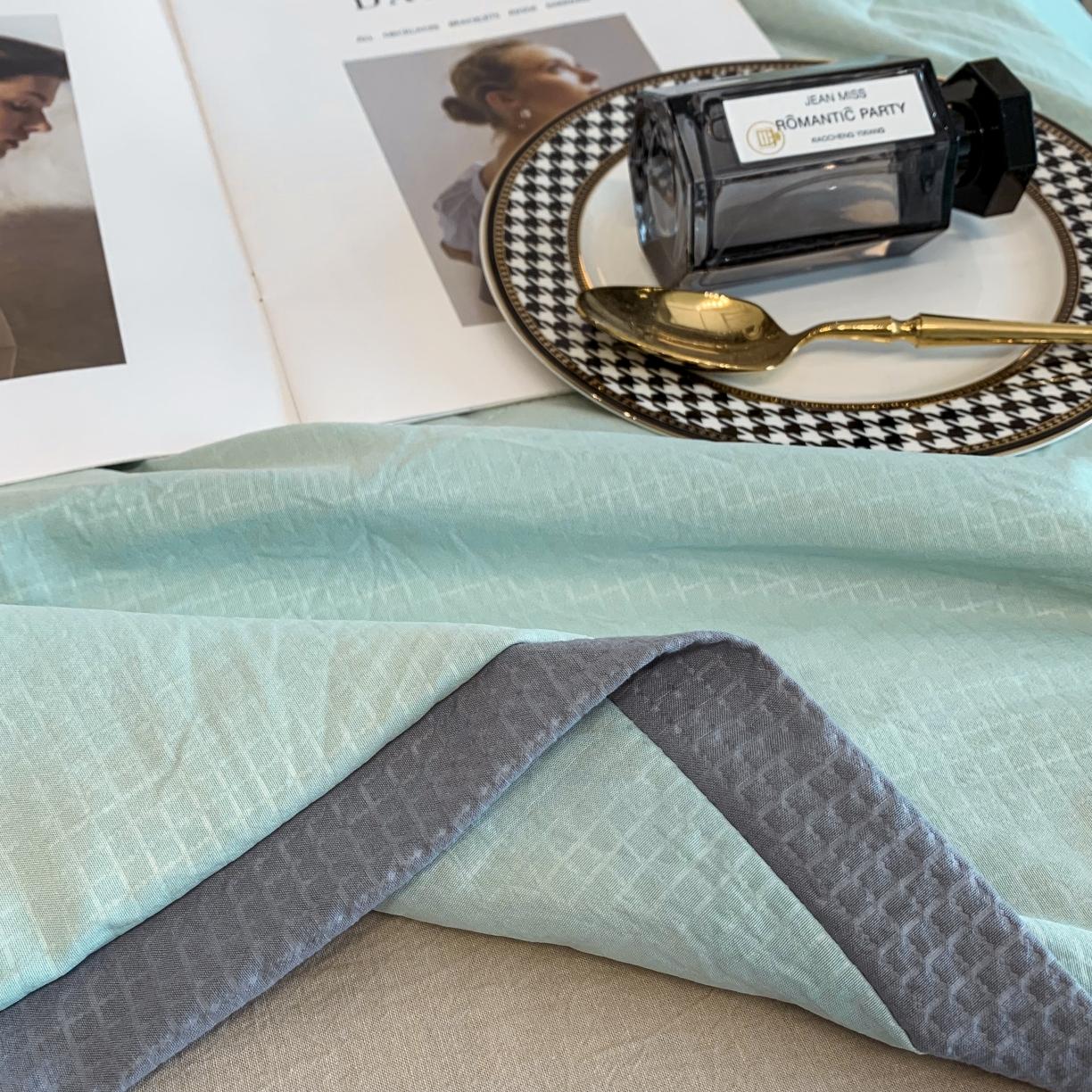 91家纺网 家纺一手货源 找家纺 爱宝 2025新款泡泡纱夏被 泡泡纱-水绿