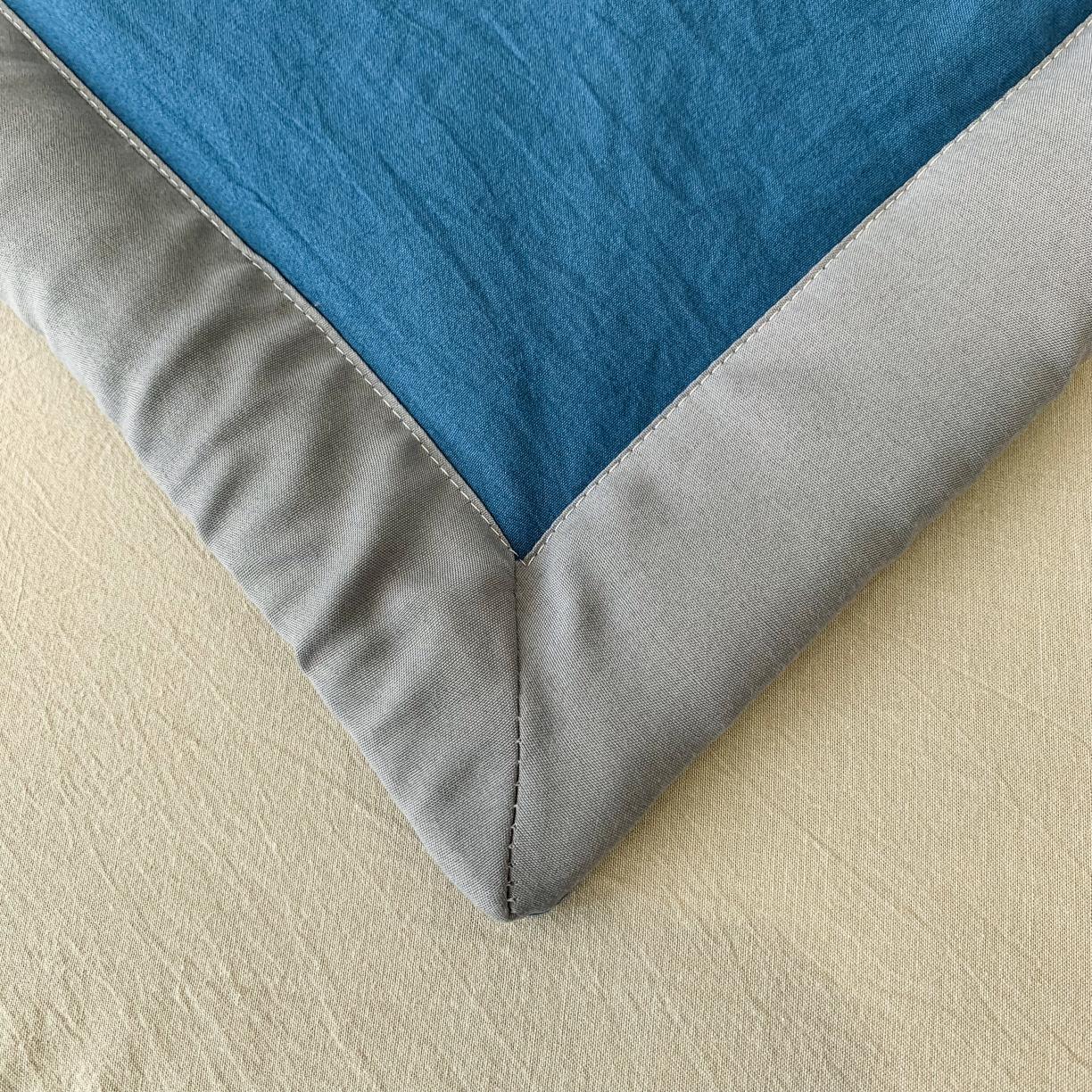 91家纺网 家纺一手货源 找家纺 2025爱宝被业手包边原棉被直播夏凉被 蓝色