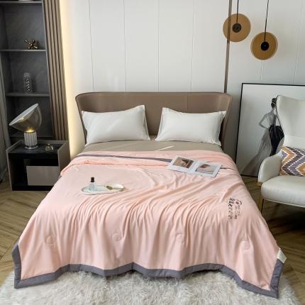2025爱宝被业手包边原棉被直播夏凉被 粉色