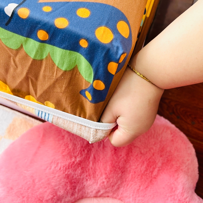 91家纺网 家纺一手货源 找家纺 小虾米 2023新款卡通系列全棉床笠（可定制） 恐龙日记咖