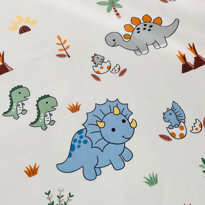 91家纺网 家纺一手货源 找家纺 小虾米 2023新款卡通系列全棉床笠（可定制） 恐龙仔仔