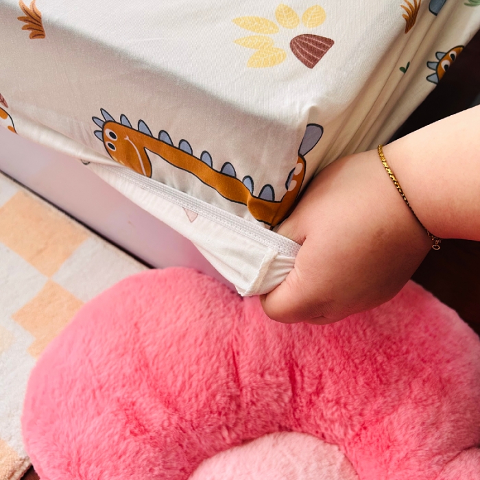 91家纺网 家纺一手货源 找家纺 小虾米 2023新款卡通系列全棉床笠（可定制） 恐龙仔仔