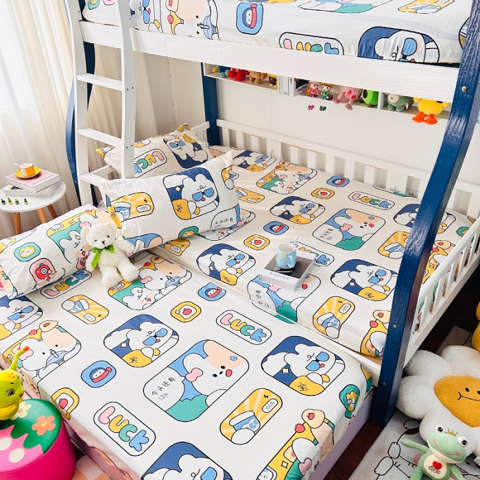 91家纺网 家纺一手货源 找家纺 小虾米 2023新款卡通系列全棉床笠（可定制） 莱克星球