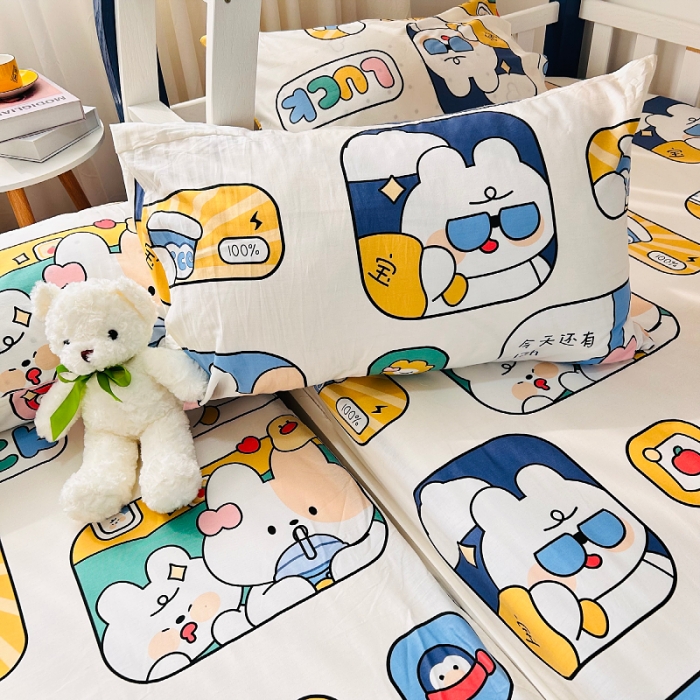 91家纺网 家纺一手货源 找家纺 小虾米 2023新款卡通系列全棉床笠（可定制） 莱克星球